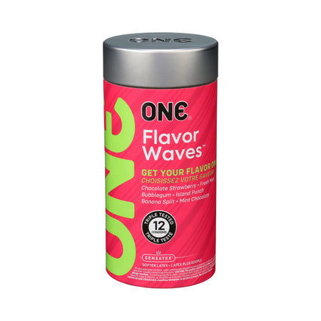 One Flavor Waves Flavored Condoms (12-Pack) - Sexology